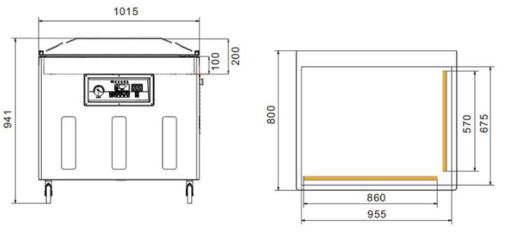 Hình ảnh Máy hút chân không thực phẩm DZ-1000/2L