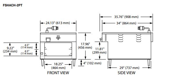 Hình ảnh Tủ giữ ấm thực phẩm FSHACH-2PT