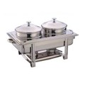 Nồi Đựng Soup Buffet Chữ Nhật Giá Rẻ 2 Ngăn NF2111-S