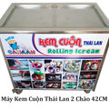 Máy Làm Kem Cuộn Thái Lan 2 chảo 42cm