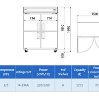 Tủ mát 2 cánh kính Southwind B137BG-2TR ( Hàn Quốc)