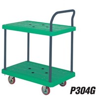 Xe đẩy tay sàn nhựa 300 kg 2 tầng P304G