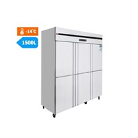 Tủ đông Okasu công nghiệp 6 cánh inox dung tích 1500L OKS-6C