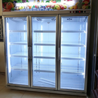 Tủ mát 3 cánh kính Okasu trưng bày trái cây, nước ngọt (Có sấy kính) OKS-1300F