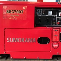 Máy phát điện chạy dầu vỏ chống ồn chạy điều hòa SUMOKAMA – 3700T 