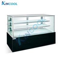 TỦ TRƯNG BÀY BÁNH KEM 3 TẦNG VUÔNG ĐÁ ĐEN KINCOOL XG-700F